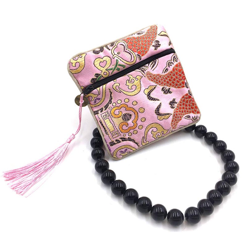 Vafon Aligle 24pc Chinese Silk Brocade Coin Purse Embroider Jewelry Bag Zipper Wallet Pouch - Image 3